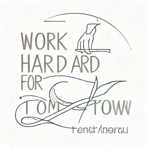 work hard today for tomorrow  tattoo design idea