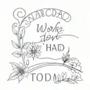 work hard today for tomorrow  tattoo design idea