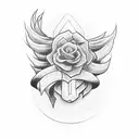 memorial husband tattoo design idea