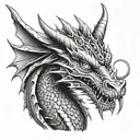 dragon vertical tattoo design idea