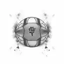 An abstract design of a football field with motivational quotes scattered throughout, encapsulating the client's love for football and motivation tattoo design idea