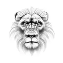lion, gorilla  tattoo design idea