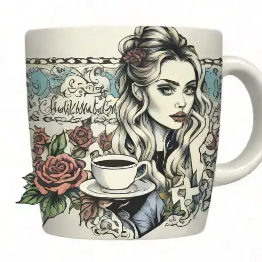 Sabrina carpenter espresso coffee cup tattoo design idea