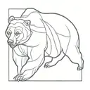 Bear walking tattoo design idea