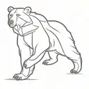 Bear walking tattoo design idea