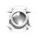 square window to another world tattoo design idea