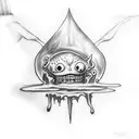 Design a black-grey tattoo inspired by a memorable scene from One Piece tattoo design idea