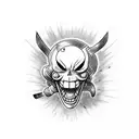 Design a black-grey tattoo inspired by a memorable scene from One Piece tattoo design idea