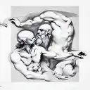 The Creation of Adam, by Michelangelo tattoo design idea