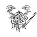 Sword Lotr style tattoo design idea