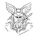 Sword Lotr style tattoo design idea