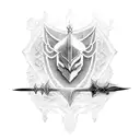 Sword Lotr style tattoo design idea