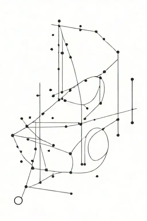 constellation letters L, R, C tattoo design idea