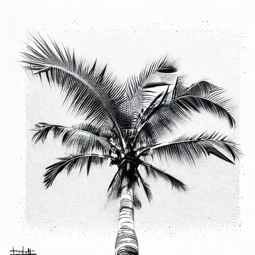 Palm Tree tattoo design idea