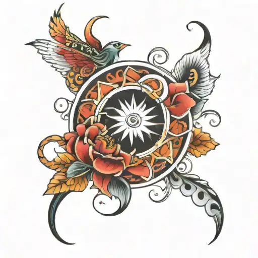 pATIENCE AND AUSPICIOUS tattoo design idea