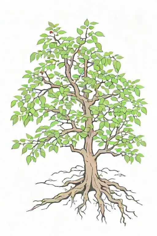 poison tree growing tattoo design idea