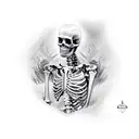 David Laid as a skeleton tattoo design idea