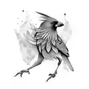 Croatian wattle and crows tattoo design idea