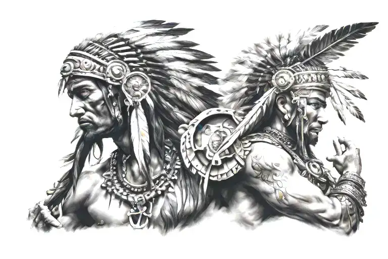 apache gods Olympus tattoo design idea