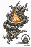 the fire ring tattoo design idea