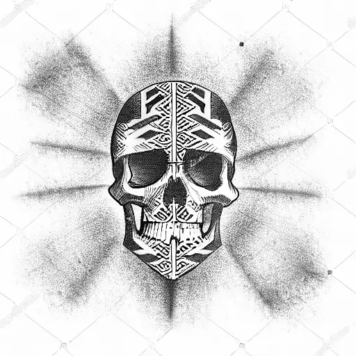 Skull tattoo design idea