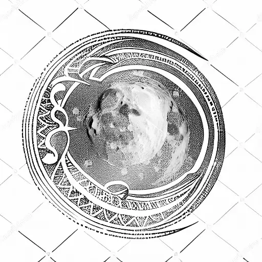 Moon tattoo design idea