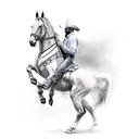 cowboy riding horse  tattoo design idea