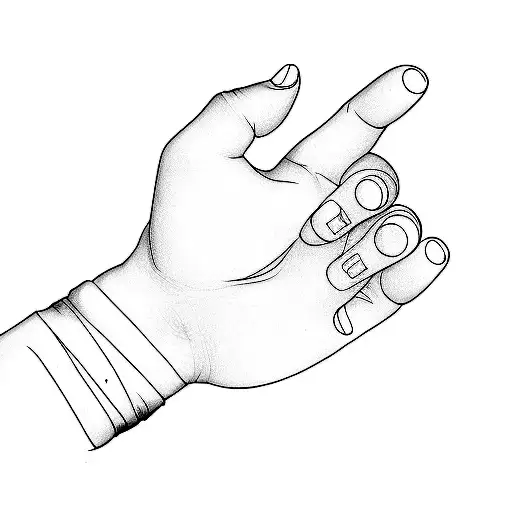 a person's hand with a flashlight on it tattoo design idea
