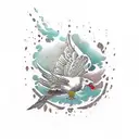 bible verse with dove coming down  tattoo design idea