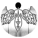 Garden of eden tree of life with the good and evil angel  tattoo design idea