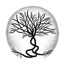 Garden of eden tree of life with the good and evil angel  tattoo design idea