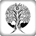 Garden of eden tree of life with the good and evil angel  tattoo design idea