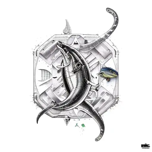 ship, Pisces, eel, pantera tattoo design idea