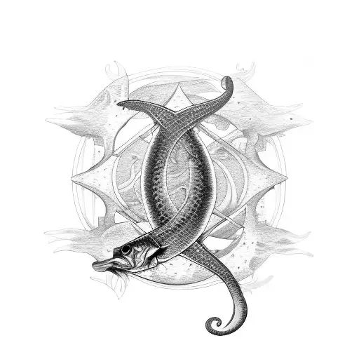 ship, Pisces, eel, pantera tattoo design idea