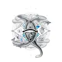 ship, Pisces, eel, pantera tattoo design idea