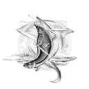 ship, Pisces, eel, pantera tattoo design idea