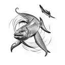 ship, Pisces, eel, pantera tattoo design idea