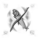 ship, Pisces, eel, pantera tattoo design idea