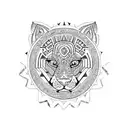 Aztec Jaguar embedded in Mandala tattoo design idea