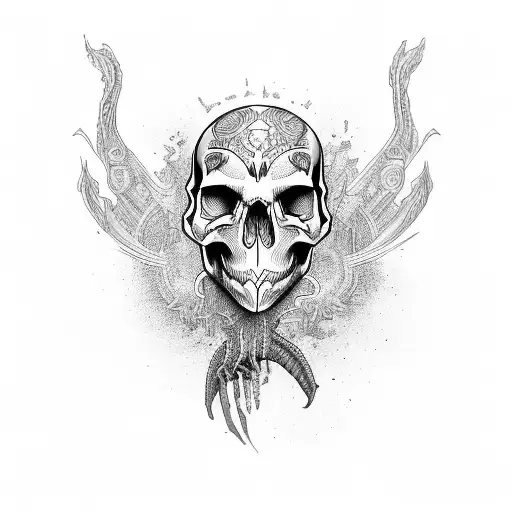 chilli skull tattoo design idea