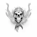 chilli skull tattoo design idea