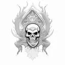 chilli skull tattoo design idea