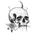 chilli skull tattoo design idea