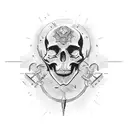 chilli skull tattoo design idea