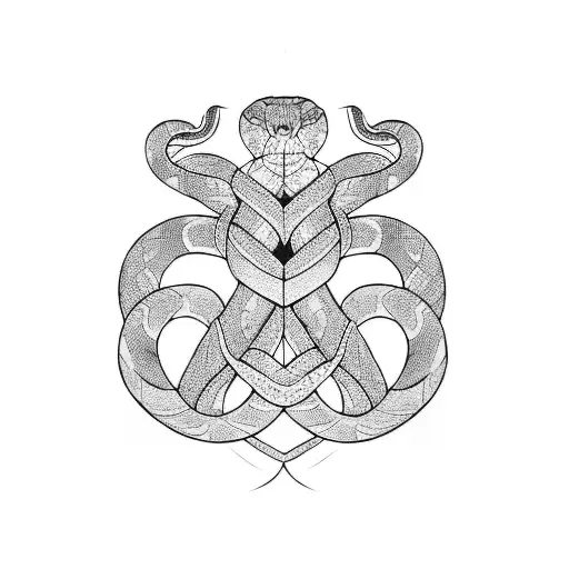 viper snake tattoo design idea