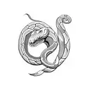 viper snake tattoo design idea