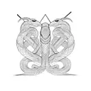 viper snake tattoo design idea