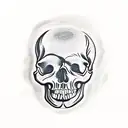 Skull tattoo design idea