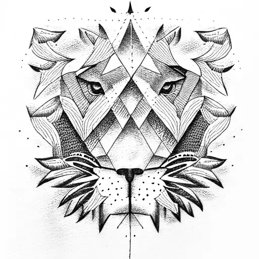 Lion with mason in a figher plane tattoo design idea