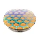 honeycomb pattern with molecular structures for dmt, psilocybin, lsd, ketamine,  dopamine, seratonin tattoo design idea